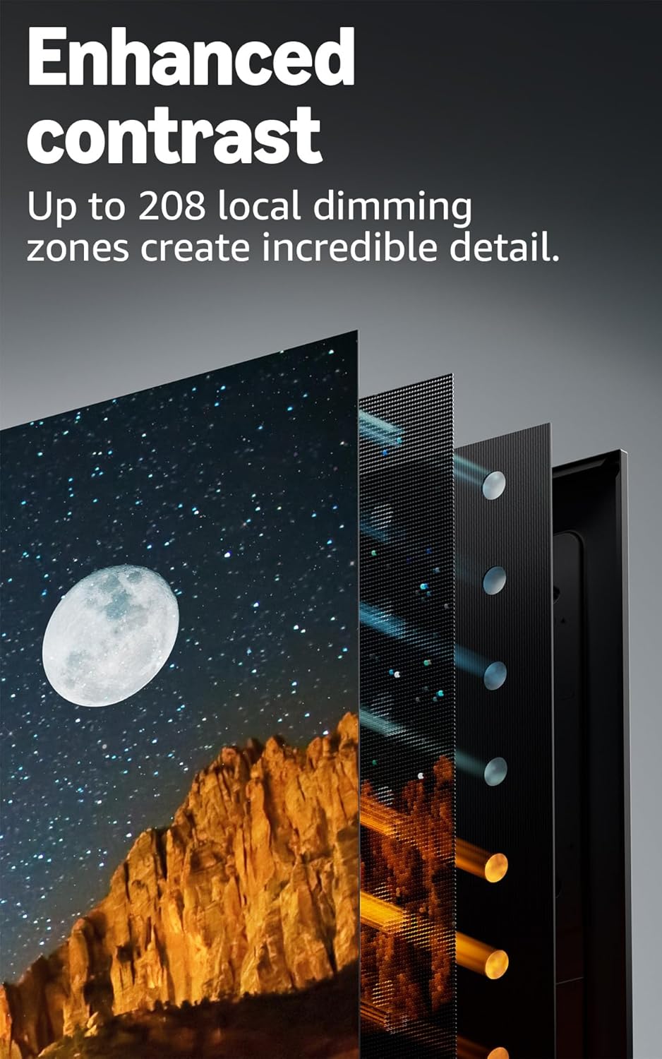 Amazon Fire TV 65" Omni QLED Series (newest model), 4K Ultra HD smart TV, HDR10+, Dolby Vision, Dolby Audio, quad-core processor, hands-free with Alexa