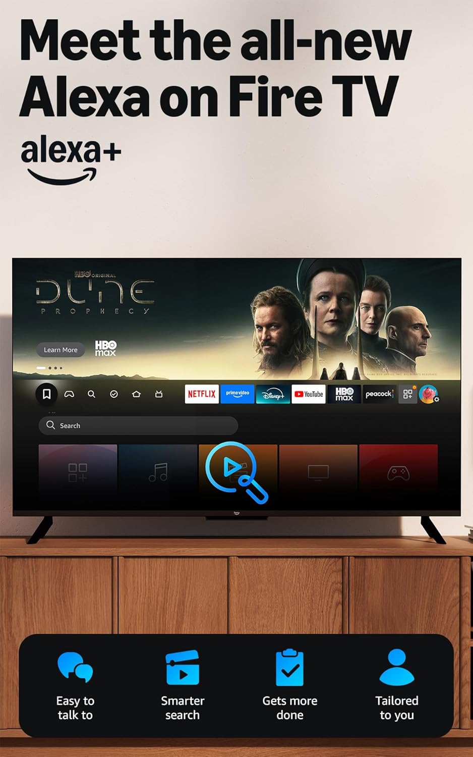 Amazon Fire TV 65" Omni QLED Series (newest model), 4K Ultra HD smart TV, HDR10+, Dolby Vision, Dolby Audio, quad-core processor, hands-free with Alexa
