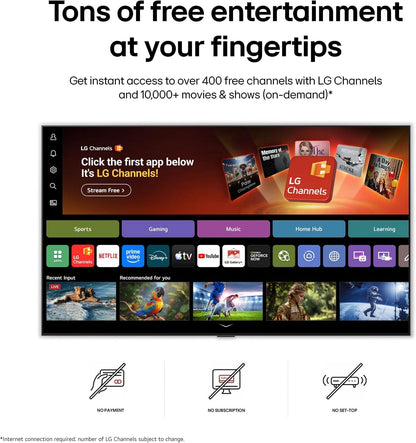 LG 55-Inch Class QNED AI 4K QNED73B Series Mini LED Smart TV w/AI Sound Pro, HDR10, AI 4K Super Upscaling, Filmmaker Mode, Wow Orchestra, Compatible with Alexa (55QNED73BUA, 2026)