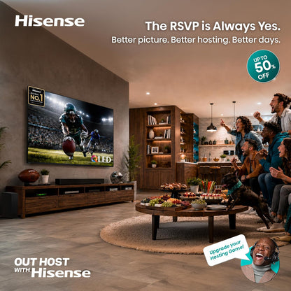 Hisense 55" E6 Cinema Series Hi-QLED 4K UHD Smart Fire TV (55E6QF) - AI Light Sensor, Dolby Vision Atmos, Voice Remote with Alexa, Motion Rate 120, HDR 10+ Adaptive, Game Mode Plus
