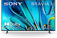 Sony 55-Inch 4K Ultra HD BRAVIA 3 LED Smart TV with Google TV, LED Flat Screen, Dolby Vision HDR, Google TV, Exclusive PS5 Features, (K-55S30)