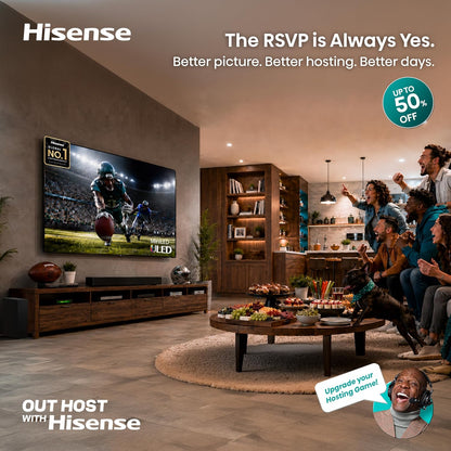 Hisense 65" U6 Series Mini-LED ULED 4K UHD HDR Gaming AI Smart Fire TV (65U6SF) - Hi-QLED, Native 144Hz, Motion Rate 480, Dolby Vision Atmos, HDR10+