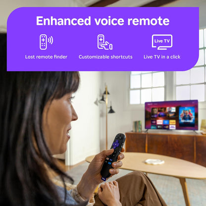Roku Smart TV 2025 - 65-Inch Plus Series, Mini-LED TV - RokuTV with Enhanced Voice Remote - Flat Screen 4K QLED Television with Dolby Vision & Wi-Fi for Streaming Live Local News, Sports