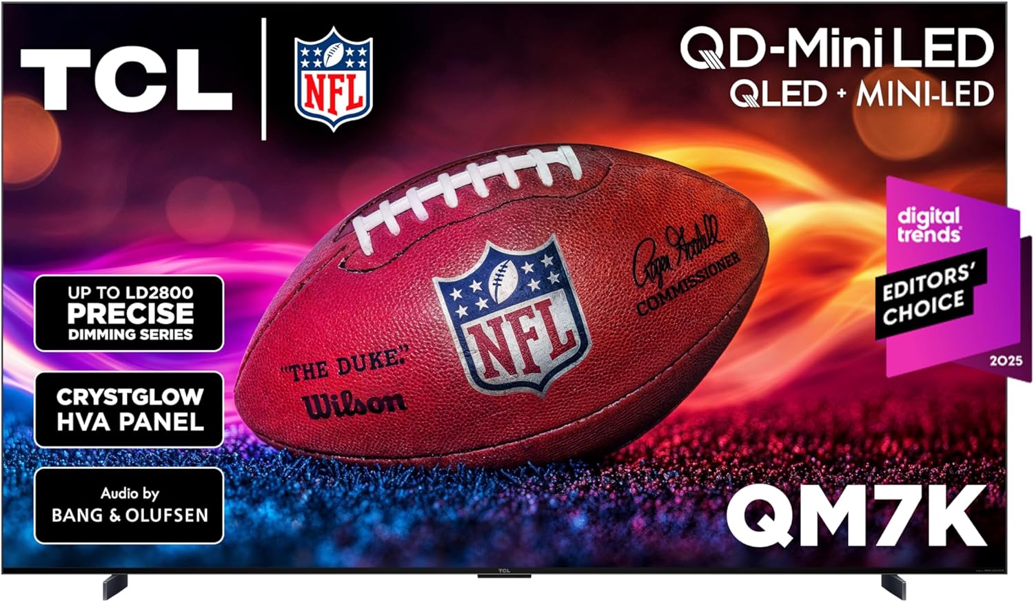 TCL 55 Inch Class QM7K Series | Mini LED QLED 4K HDR | 55QM7K, 2025 Model | 120HZ-144HZ Anti Reflective Screen Smart Google TV Dolby Atmos Onkyo Audio | Voice Remote Alexa Gaming Streaming Television