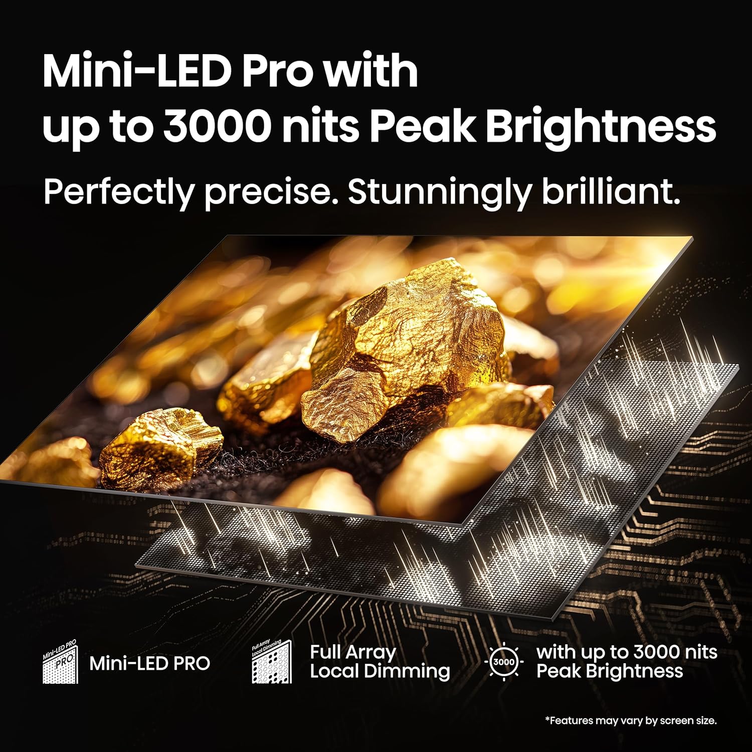 Hisense 55" U7 Mini-LED ULED 4K UHD Best Premium Gaming Google Smart TV (55U75QG, 2025 Model) - QLED, Native 165Hz, VRR 288, Up to 3000 Nits, HDR10+, Dolby Vision IQ · Atmos, IMAX Enhanced, 2.1.2 Ch