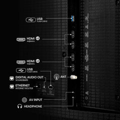 Hisense 55" U7 Mini-LED ULED 4K UHD Best Premium Gaming Google Smart TV (55U75QG, 2025 Model) - QLED, Native 165Hz, VRR 288, Up to 3000 Nits, HDR10+, Dolby Vision IQ · Atmos, IMAX Enhanced, 2.1.2 Ch