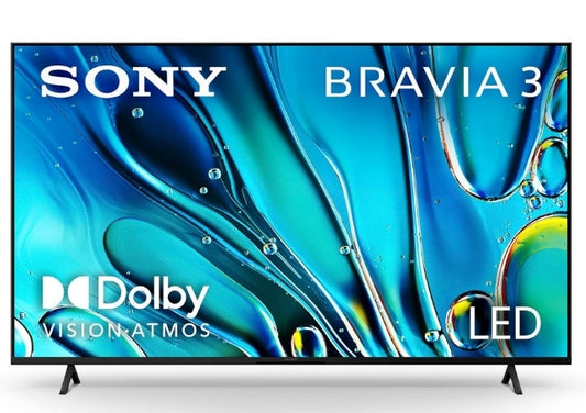 Sony 55-Inch 4K Ultra HD BRAVIA 3 LED Smart TV with Google TV, LED Flat Screen, Dolby Vision HDR, Google TV, Exclusive PS5 Features, (K-55S30)