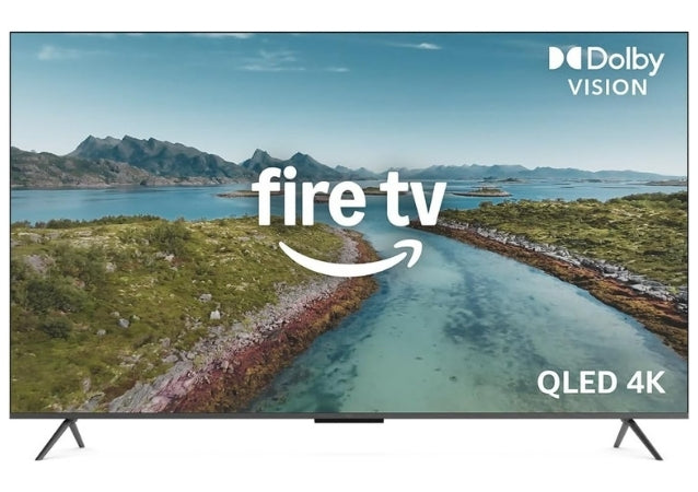 Amazon Fire TV 65" Omni QLED Series (newest model), 4K Ultra HD smart TV, HDR10+, Dolby Vision, Dolby Audio, quad-core processor, hands-free with Alexa